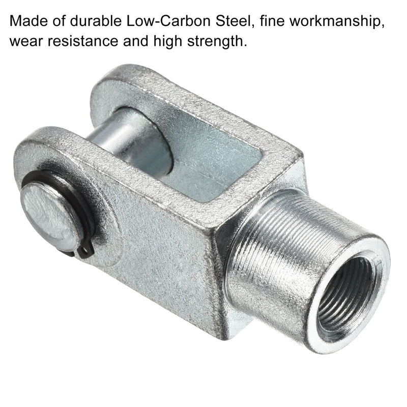[Australia - AusPower] - PATIKIL M20x1.5 Air Cylinder Rod Clevis End, 1 Pack Female Thread Y Connector 94mm Length for Air Cylinder Foot Mounting Work, Silver 