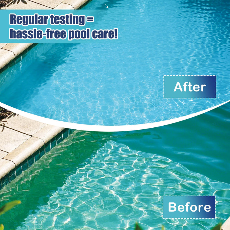 [Australia - AusPower] - 8-in-1 Pool Salt Test Strips: 150 Count Pool Test Strips for Salt Water Pool Hot Tub Spa Water Easy to Tests Salt, pH, Chlorine, Bromine, Alkalinity, Hardness, Cyanuric Acid 8IN1-150 