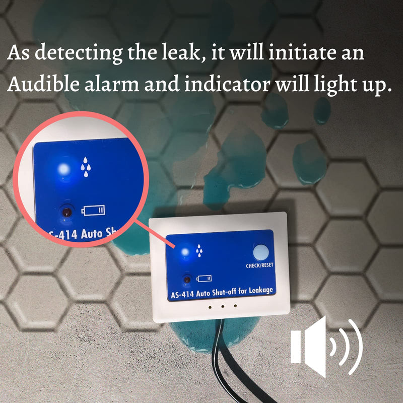[Australia - AusPower] - Water Leak Detector with Sensor Alarm, Power Insufficient Detection, Auto Shut-Off, Water-Saving, Home Assistant, Automation Improvement for Bathroom, Laundry, Basement, Kitchen 