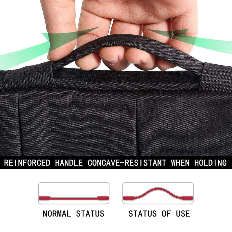 [Australia - AusPower] - Laptop Sleeve 13 13.6 Inch Compatible with MacBook Air/Pro 13 M1/M2,Surface Laptop 4/5,Surface Pro X/9/8,13.5”Chromebook,Slim Computer Cover Bag,Black 12.6-13.6 Inch Black 