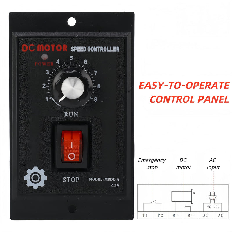 [Australia - AusPower] - DC Motor Speed Controller, AC 110V Input DC 90V Output DC Motor Speed Regulator, Small Electric DC Motor Variable Speed Control for Permanent Magnet DC Motor 500W 