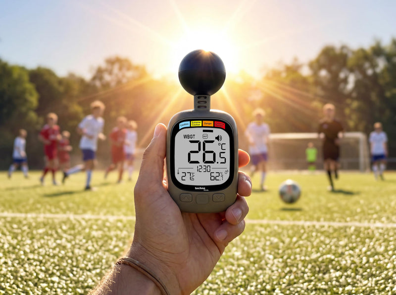 technoline EA 3060 WBGT Meter - Heat Stress Monitor with Temperature & Humidity Display | WBGT Warning System | Indoor/Outdoor | Alarm Function | Ideal for sports, work and outdoor activities