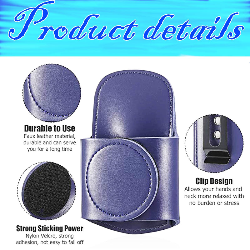 [Australia - AusPower] - Leather Stethoscope Holder Case Stethoscope Case Handmade Clip-on Stethoscope Holder for Physicians, Nurses, EMT, Medical Nursing Students(Blue) 
