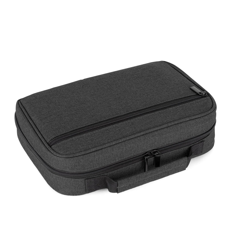[Australia - AusPower] - Damero Carrying Case for 2 Stethoscopes, Portable Stethoscope Case Compatible with 3M Littmann/ADC/Omron Stethoscope, BP Cuffs and Other Accessories, Black 