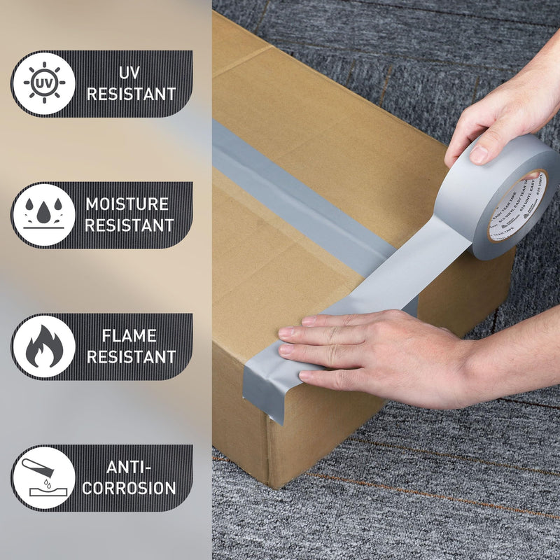 Avery Dennison Duct Tape, Heavy Duty PVC Easy Tear Tape, Strong Adhesive Waterproof Duct Tape for Indoor Outdoor Repairs, 2 in x 36 Yard, Silver, 1 Roll 2 in x 36 Yard(615)