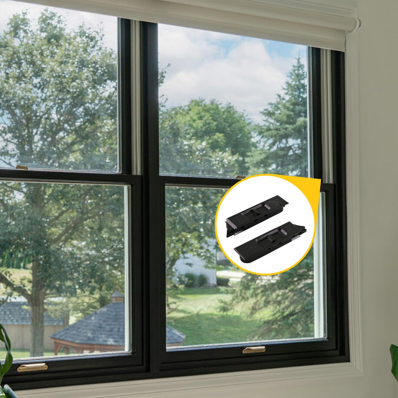 Brixwell Snap in Tilt Latch,Left and Right Pair, Plastic Material, Dark Brown Finish, 2-21/32" Length, 5/64" Stile Snap Size, 1/4" Nose Size, Suitable for Tilt Window Applications 5/64" {5}