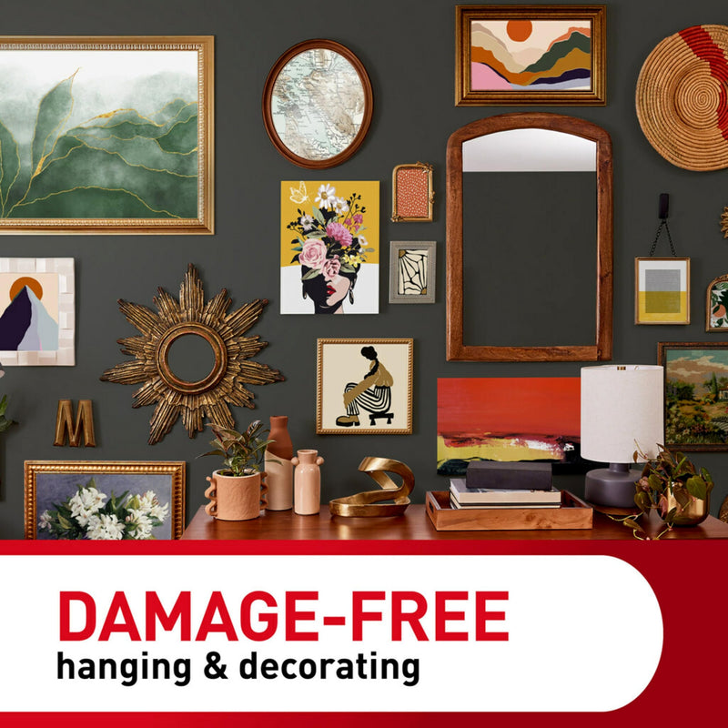 Command 4 lb Small Picture Hanging Strips 36 Pairs (72 Strips), Damage-Free Hanging Picture Hangers, No Tools Wall Hanging Strips for Home Decor, White Adhesive Strips