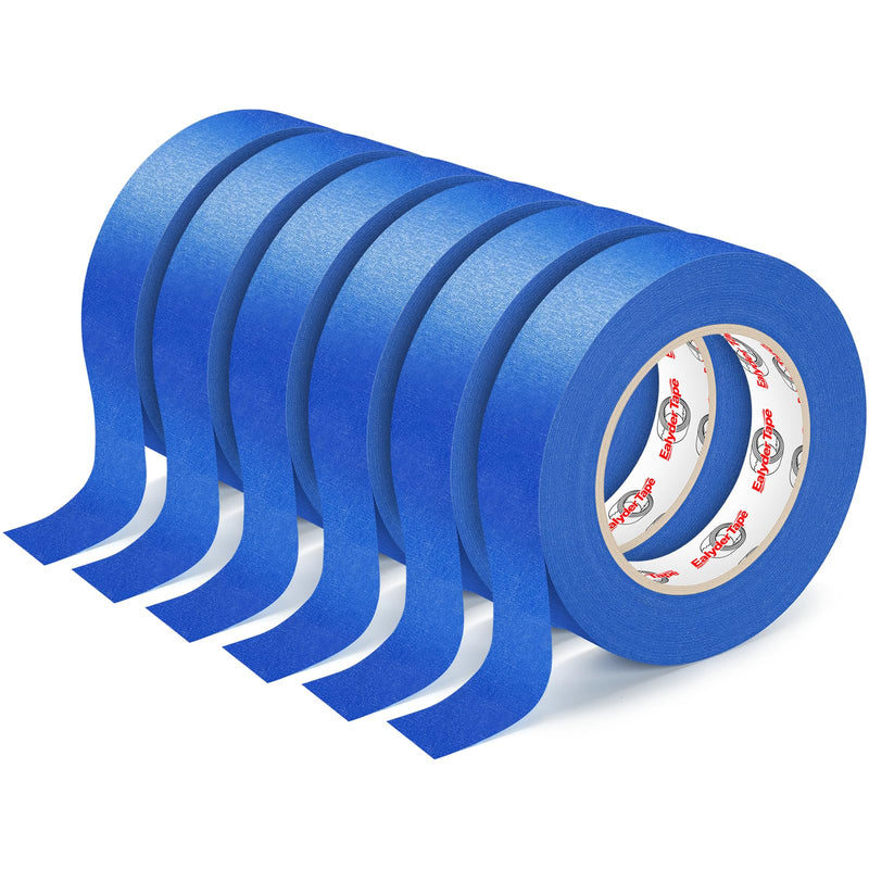 6 Rolls Blue Painters Tape, Premium Masking Tape, Paint Tape for Multi-Purpose, Painting, DIY Crafts (0.94-Inch x 60-Yard) Protects Surfaces, Easy Removal, Total 360 Yds 6 Rolls, 60YD x 0.94IN, Blue