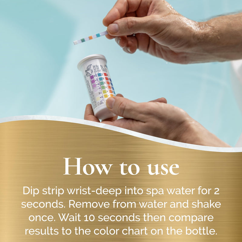 Sirona Spa Care Simply Test Strips – for Use with The Sirona Simply Chlorine-Free & Bromine-Free System for Spas & Hot Tubs, 25-Count Bottle (82120)