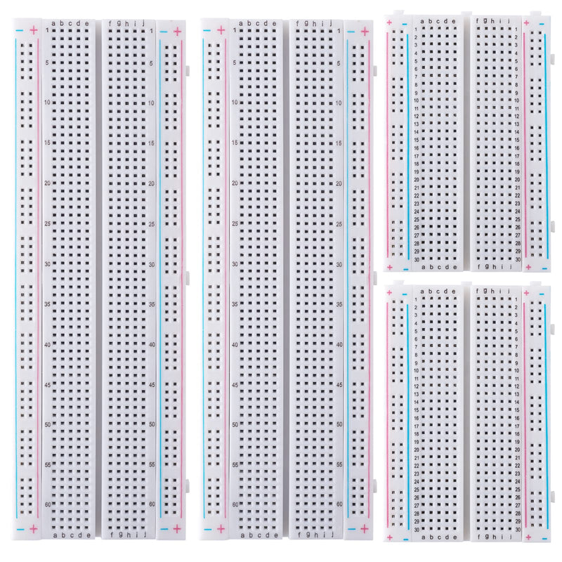 [Australia - AusPower] - Breadboard Jumper Wires Kit 2Pcs 830 Breadboards 2PCS 400 Breadboards +130pcs Flexible Breadboard Jumper Wires +280pcs Jumper Wires+1pcs Tweezer for Arduino Raspberry Pi 
