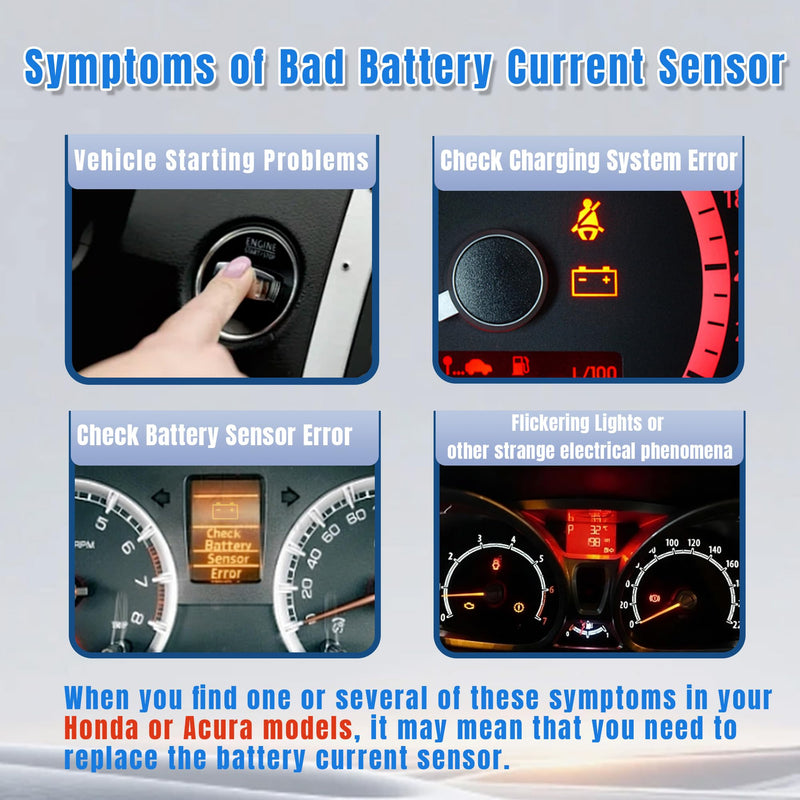 38920-TBA-A02 Battery Current Sensor, Battery Temperature Voltage Sensor Compatible with 016 2017 2018 2019 2020 2021 2022 Honda Civic & CR-V, Replaces# 38920-TBA-A01