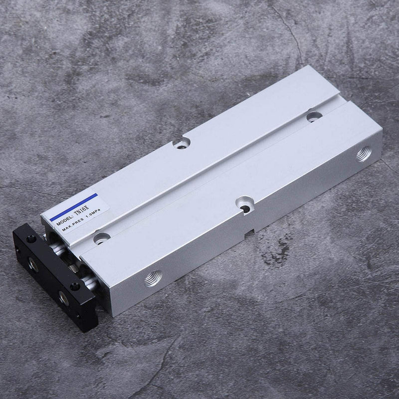 [Australia - AusPower] - Air Cylinder, Aluminum Compact Stroke Air Cylinder Double Action Double Rod Cylinder 10‑200mm Guided Pneumatic Slide Bearing Cushioned(TN16X20‑S) 