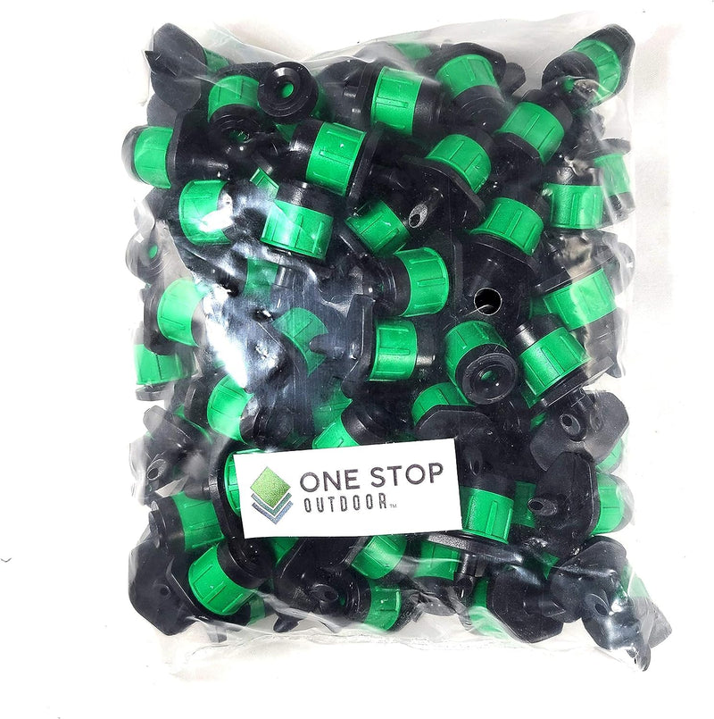 [Australia - AusPower] - (50-Pack) - 1/4" Inch 360 Degree Drip Emitter On 6" Stake Sprayer Adjustable Flow 0-20 GPH, Fits 1/4 (4-6mm) Irrigation Tubing - Micro Bubbler Drippers for Drip Irrigation (50 Pack Dripper on Barb) 50 Pack Dripper on Barb 