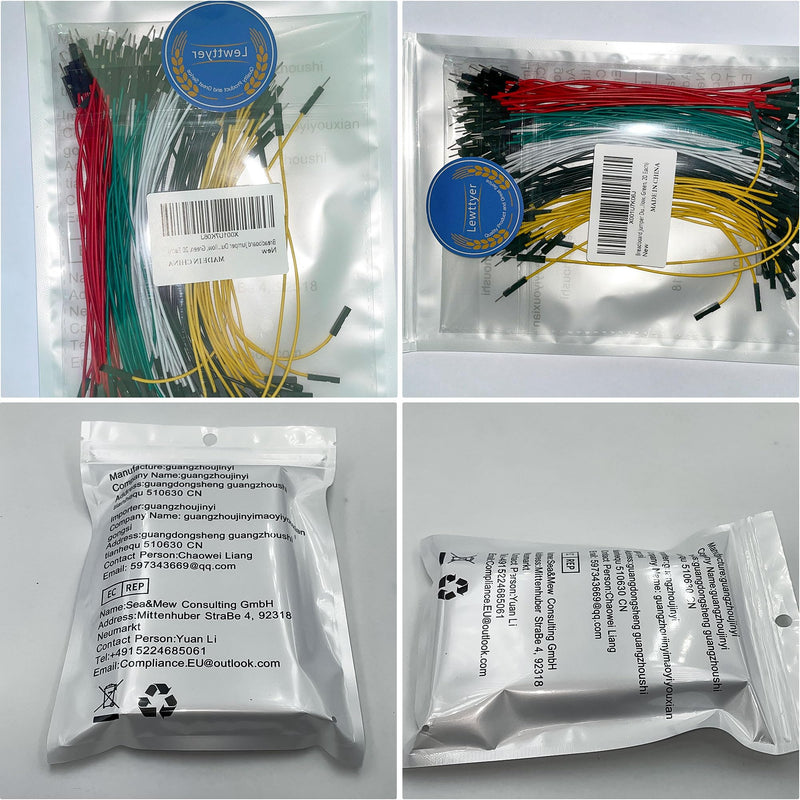 [Australia - AusPower] - Breadboard Jumper Dupont Wire Cable Male to Female Jumper for Arduino Breadboard Dupont Wire Jump Leads (Red, Black, White, Yellow, Green, 20 Each) 