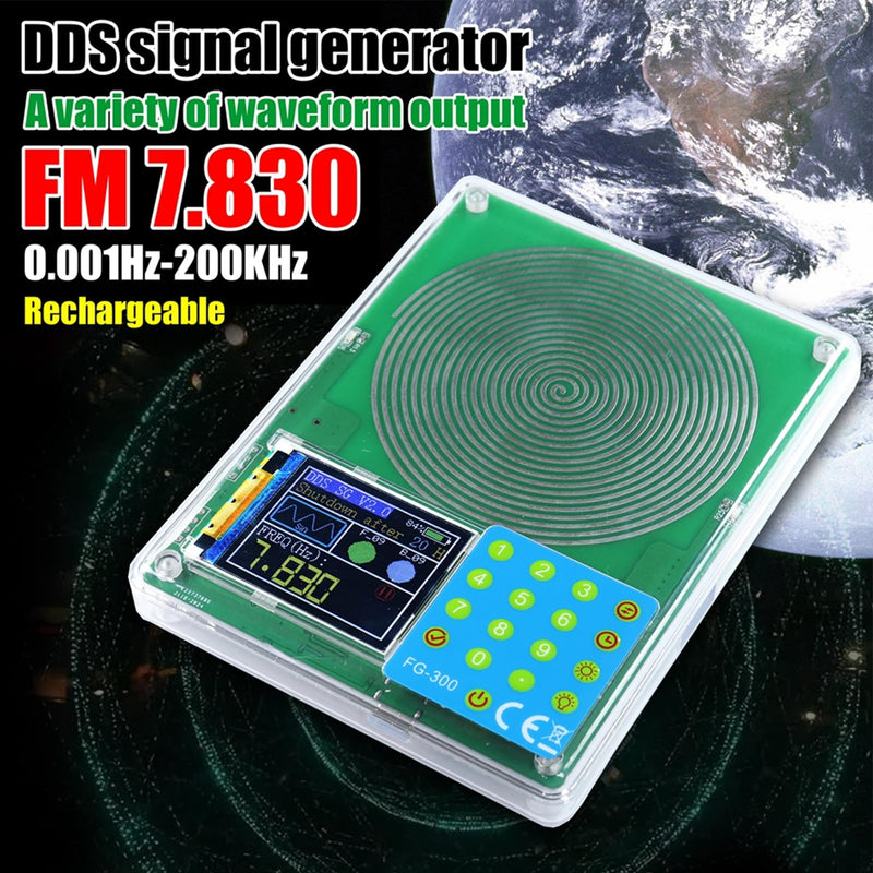 ciciglow 0.001Hz-200KHz DDS Signal Generator, 7.83Hz Resonance Generator with 1.8 Inch TFT Display, Handheld Oscilloscope Supports 13 Waveforms (Battery Version) Batterieversion