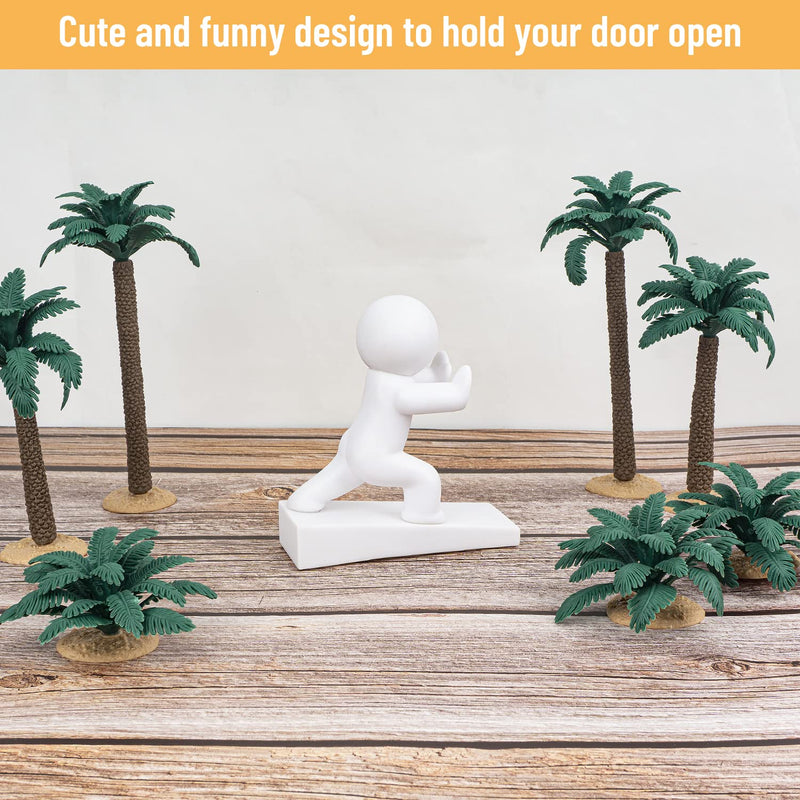 [Australia - AusPower] - Cute Door Stopper, Decorative Door Stop, Protects Your Floors, White 1 Pack (Patented) 