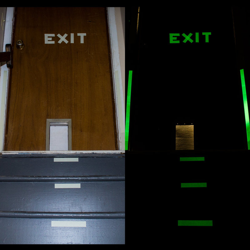 [Australia - AusPower] - Glow Tape | Glow in The Dark Gaffers Tape | Neon Fluorescent | Luminous Reflective Tape | Waterproof | High Visibility for Theatres, Staged & Dark Areas | 1 Inch x 15 Feet 