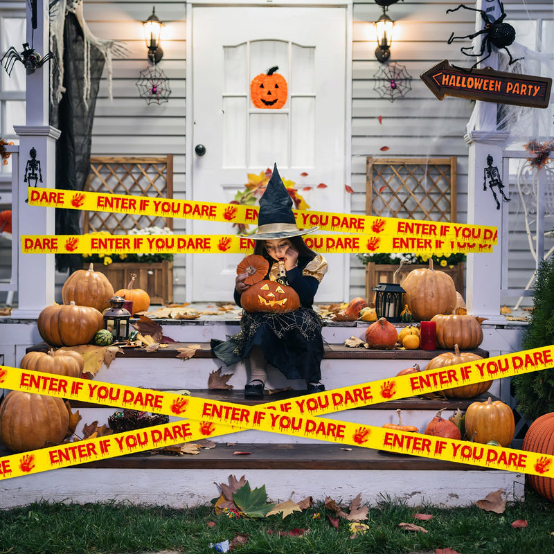 Askill Halloween Decorations Caution Tape - Enter If You Dare 1.9 Inch X 82 Feet for Creepy Scary Indoor/Outdoor Crime Scene Home Parties Haunted House Enter If You Dare Tape