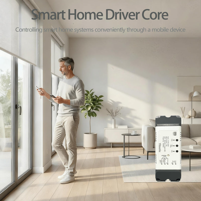 WiFi Linear Actuator Module, Motor Controller with Tuya Smart Life App, Alexa Voice Control, RF433 Remote, Forward Reverse Switch & WiFi Timer Switch for Automation (AC 85V-220V)