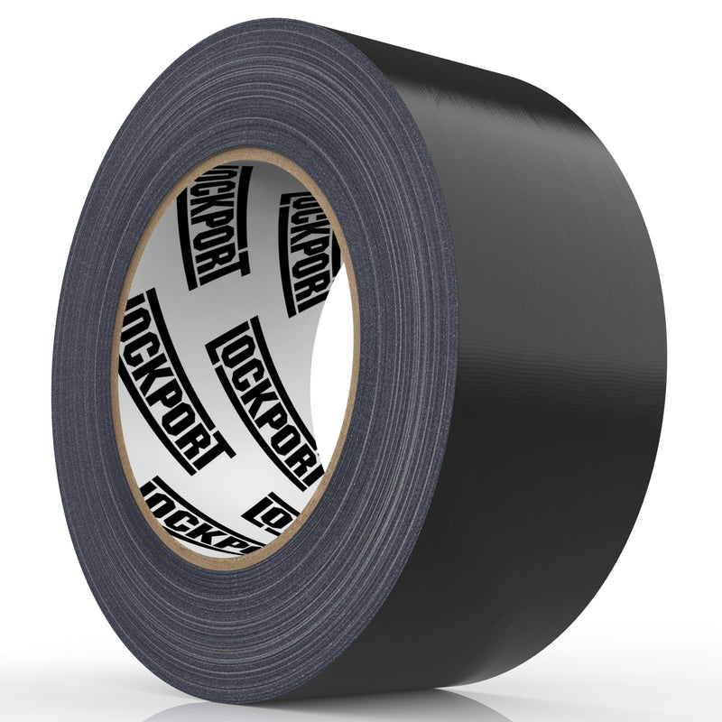 Lockport Duct Tape Heavy Duty Waterproof,20 Yards x 2 Inch,Strong Adhesive Roll for Indoor & Outdoor Repair,No Residue,Tear by Hand - Duct Tape Bulk Value (Black, 1 Pack) Black