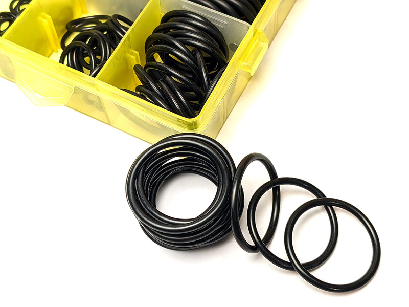 [Australia - AusPower] - Hydraulic O-Ring Kit FACE ORFS Fittings 155 Pieces (8 Common Sizes) SAE Buna-N 90 Durometer 