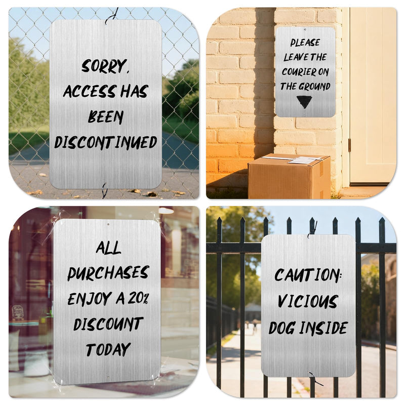 12" x 18" Blank Metal Sign Reflective Write-on Silver Aluminum Blanks for Yard Garage Business Indoor Outdoor 2 Pack 18" × 12"