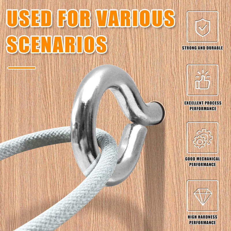 [Australia - AusPower] - 10PCS 2.5 inches Screw Eyes M6 304 Stainless Steel Eye Screws, Heavy Duty Screw, Eye Hooks Screw Eye Bolts Eye Hooks Screw, Indoor & Outdoor Uses (10, M6-2.5inch) 10 