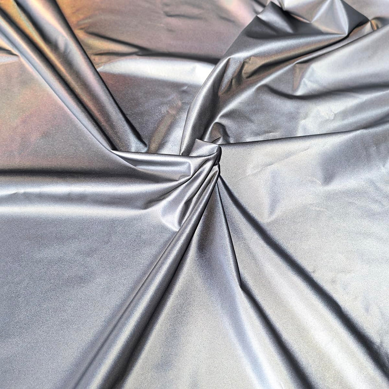 jinbing Silver Gray Safety Visibility Reflective Elastic Fabric Stretch Cloths Size: 55 in x 1 yd