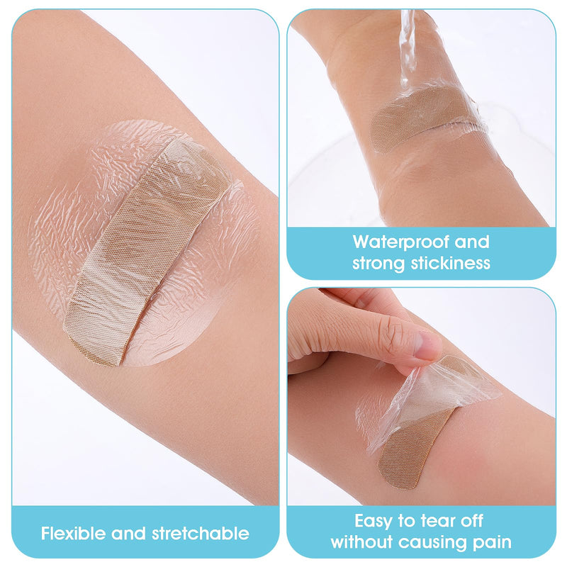 100Pcs Tattoo Aftercare Waterproof Bandage, Adhesive Transparent Stretch Film Dressing Cover Second Skin Tattoo Cover Up Tape, Protective Tattoo Wrap for Wound Dressing, Swimming, Shower 2.5 Inch