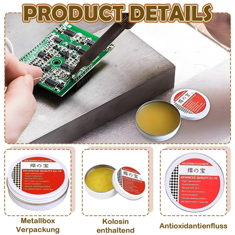 Pack of 2 Flux Paste No-clean Solder Paste Lead Free Flux for Machine Soldering Mobile Phones, Electrical Appliances, Computer Motherboards White_2pcs