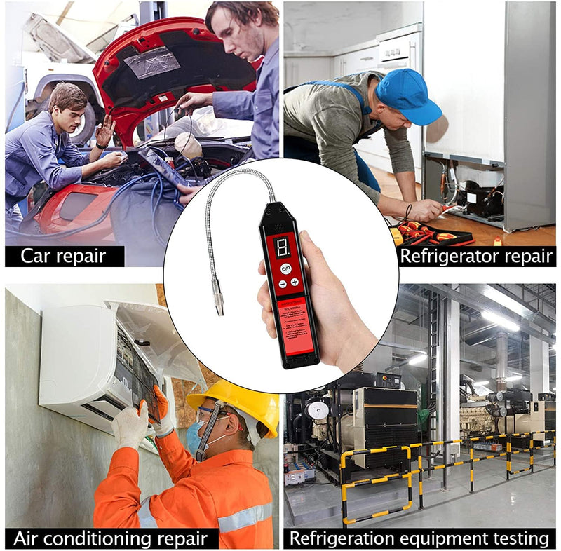 Wale&Morn Leak Detector for Halogen Gas Leakage, Air Condition Refrigerant Leak Detector with Indicator Light HVAC R22 R410A R134A CFCs HCFCs HFCs R1234yf (WJL-6000PRO) WJL-6000PRO