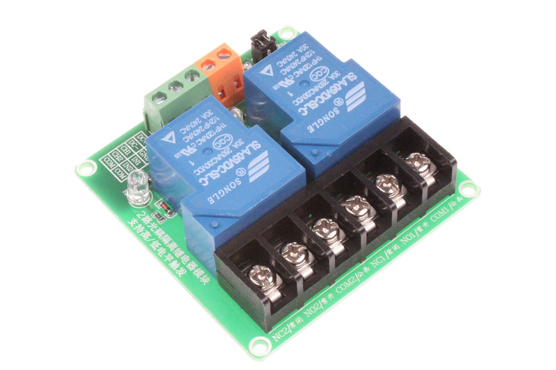 [Australia - AusPower] - NOYITO 30A 2-Channel Relay Module High Low Level Trigger with Optocoupler Isolation Load DC 30V AC 250V 30A for PLC Automation Equipment Control, Industrial Control (2-Channel 5V) 2-Channel 5V 