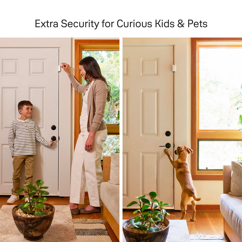 Master Lock Reinforcing Door Blocker for Entry Locations, Incremental Door Security, Child Proof Stopper for Toddler Safety Mind 2 pk 2 Pack