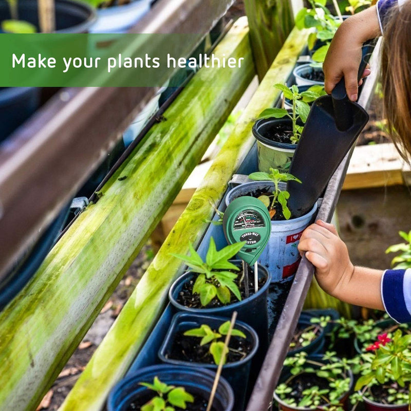 [Australia - AusPower] - VIVOSUN Digital pH and TDS Meter Kits and Soil Tester, 3-in-1 Plant Moisture Meter Light and PH Tester for Home, Garden, Lawn, Farm, Indoor and Outdoor Use, Promote Plants Healthy Growth 