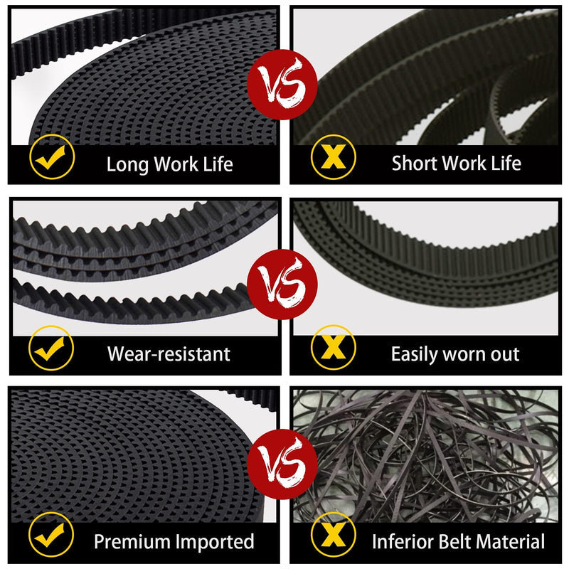 [Australia - AusPower] - GT2 Timing Belt 9mm Width x 10 Meters (32.8 Ft) 2mm Pitch 3D Printer Open GT2 Timing Belt for 3D Printer Timing Belt Pulley Accessories 1 