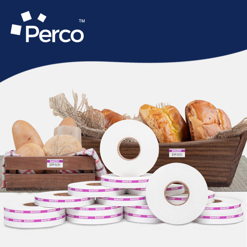 Pricing Labels for Monarch 1110 Purple Reverse Print on White Bakery - 17,000 Labels w/ 16 Rolls Value Pack, 1 Sleeve - Made in USA