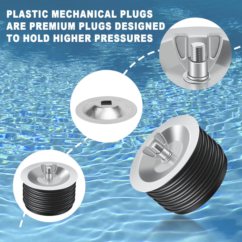 [Australia - AusPower] - 3 inch Sewer Cleanout Cap, Practical Expansion Pipe Plug Durable Sewer Pipe Plug Sewer Cleanout Cover Mechanical Test Plug with Wing Nut Suitable for Most Pipes Sink Pools 3 Inch 