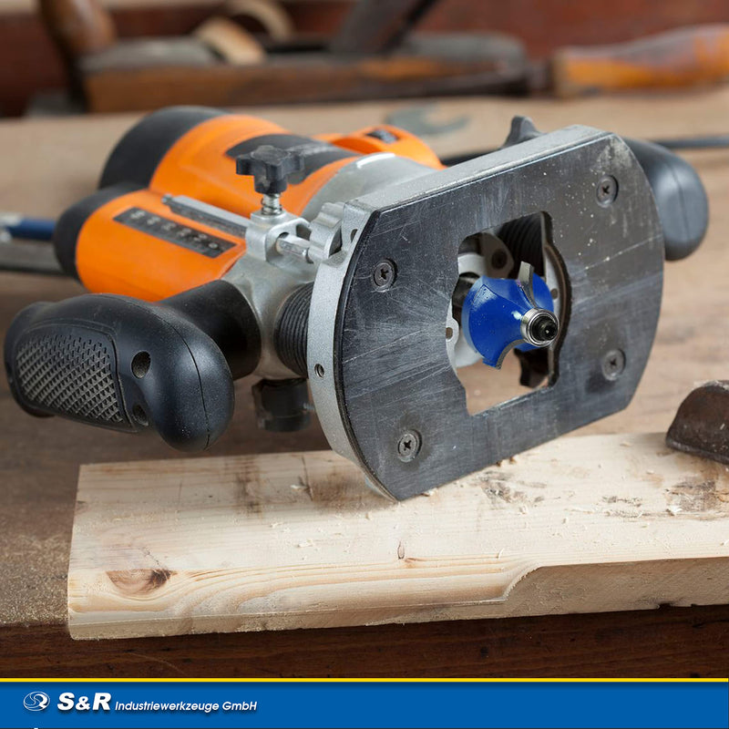 [Australia - AusPower] - S&R Milling Cutter Set HM Shaft 8mm Wooden Case Forged Tool Steel Cutting Plates Carbide in Wooden Box 1. Set 12 Fräser-Bits 