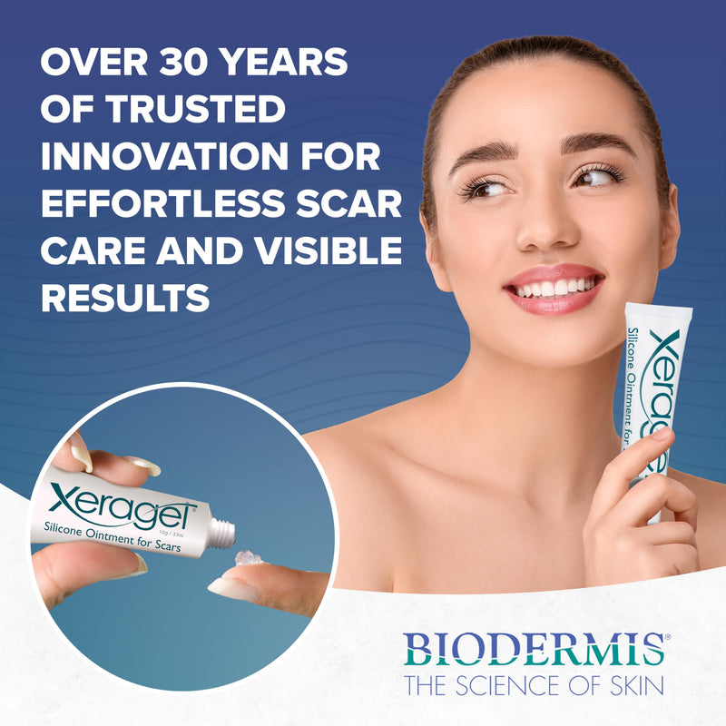 Xeragel Silicone Ointment, 10g | 100% medical grade silicone gel, self-drying, does not drip or run, also suitable for scars on the face