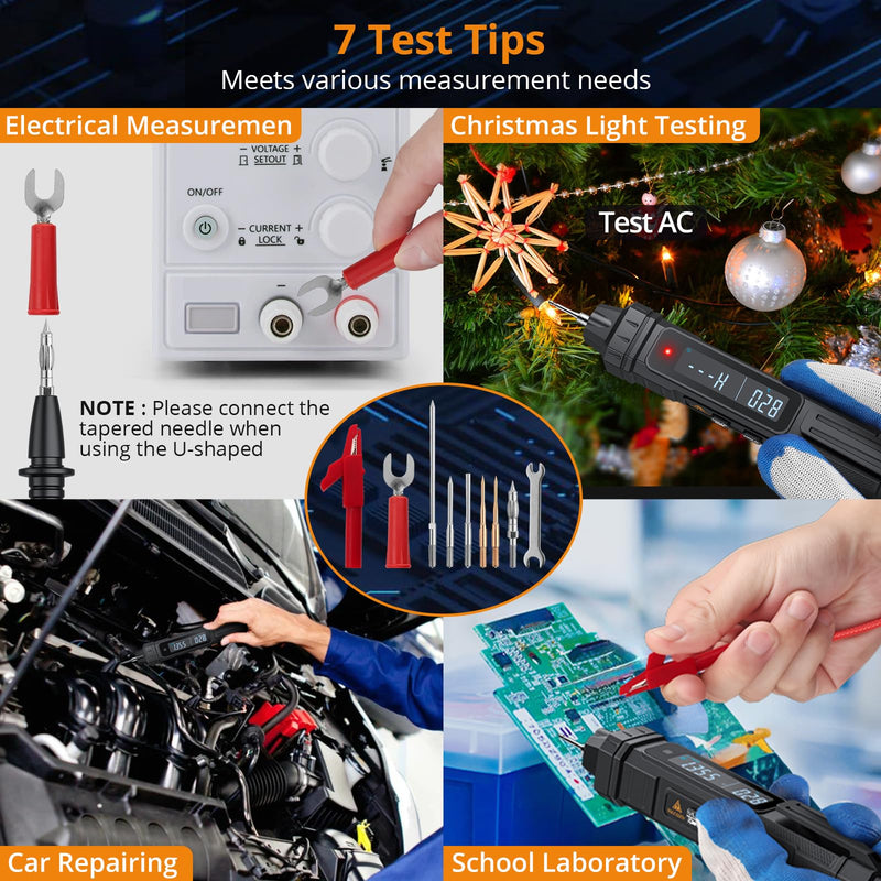 [Australia - AusPower] - Neoteck Professional Electricial Kit: 2000 Counts Auto Ranging Multimeter & 6000 Counts Pen Type Multimeter with Backlit LCD, Phase Sequence Detection, Audible Continuity, Capacitance Frequency 
