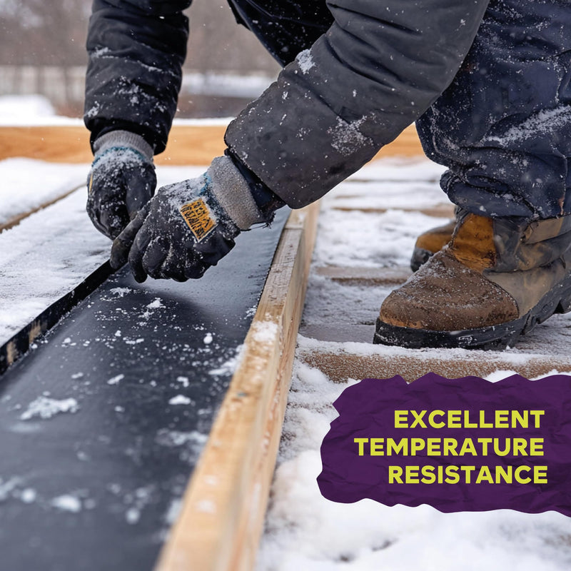 ATack Joist Tape for Decking 2 Inch x 50ft Waterproof, Non-Shrinking Deck Joist Tape 2 Inch - High Tack Butyl Flashing Sealant for Year-Round Protection on Wood, Metal, Composite, Roof Beams 2 Inch x 50 Feet Black
