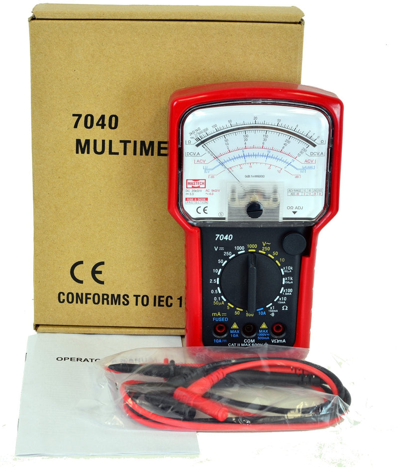 [Australia - AusPower] - Tekpower TP7040 20-Range AC/DC Analog Multimeter General Purpose with High Accuracy and Well Built Details, Strong Needle 