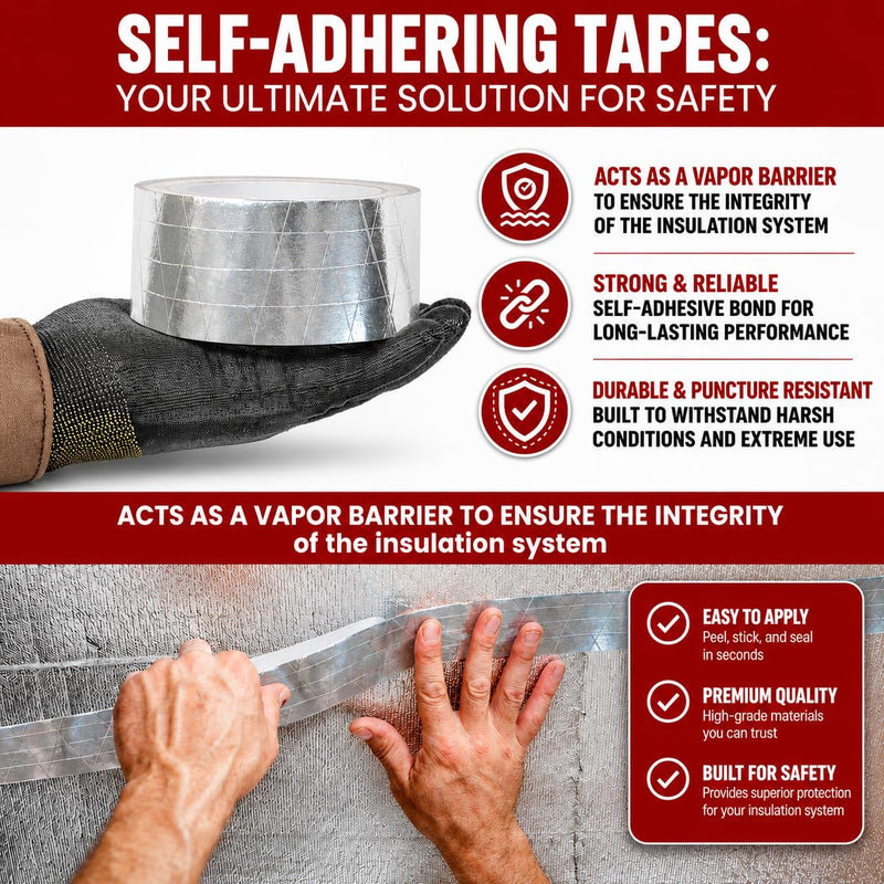 GGR Supplies T.R.U. FSK 6.8 MIL Aluminum Foil Reinforced Scrim/Kraft/Jacketing/Insulate Tape with Rubber Adhesive. 3" (72mm) X 50 Yards. 3" (72mm)