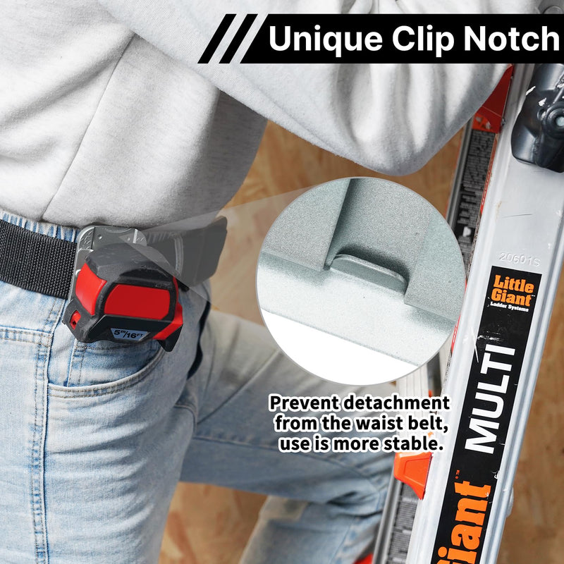 MELOTOUGH Tape Measure Holder, Drill Holder for Tool Belt,Drill Holder,Measuring Tape Holder Fits 1.75"/2" Belt,Sliver 2