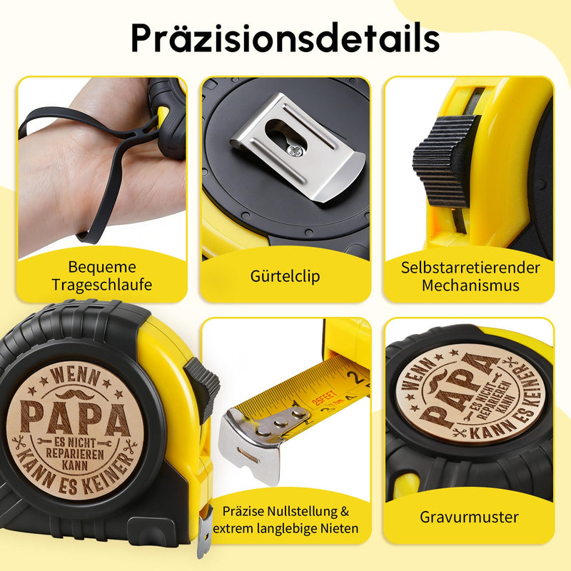 Dad Gift, Birthday Gift for Dad - Tape Measure 3m | Practical father gifts from daughter and son, best gift for father for Father's Day and Christmas