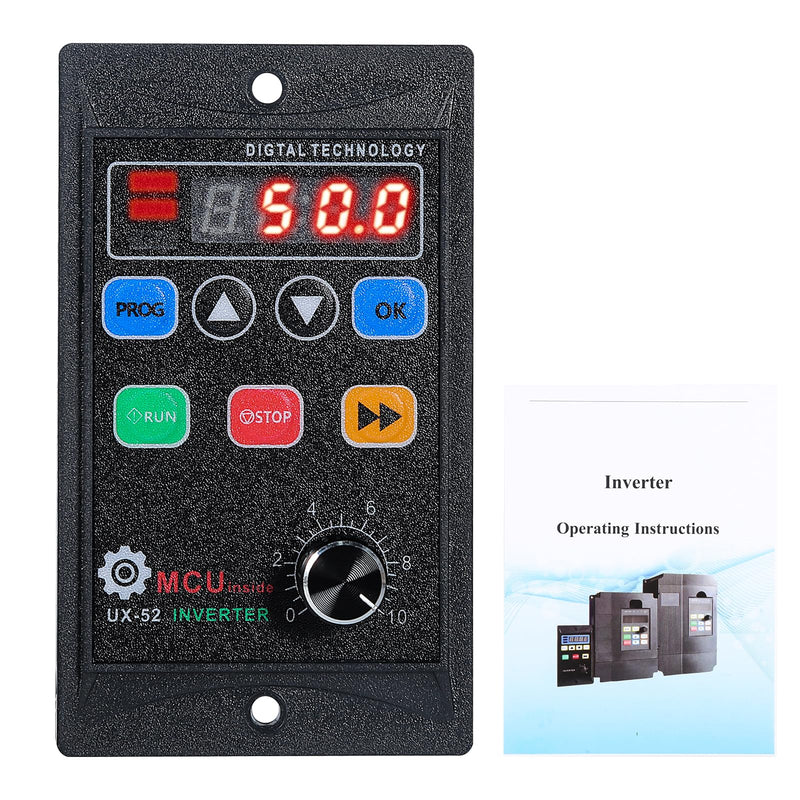 [Australia - AusPower] - DEWIN Frequency Converter, VFD Frequency Converter, 1 Phase Input, 3 Phase Output, VFD Speed Controller for Motor Speed Control, 750 W AC 220 V AC220V 750W 