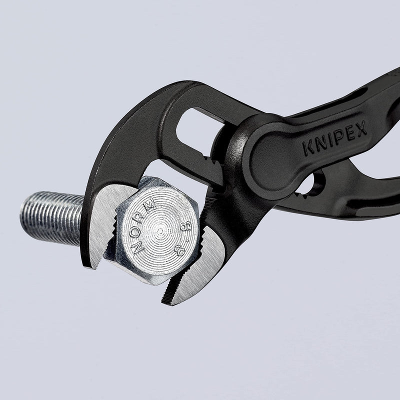 Knipex Cobra® XS Pipe Wrench and Water Pump Pliers grey atramentized, embossed, rough surface 100 mm (self-service card/blister) 87 00 100 BK Single