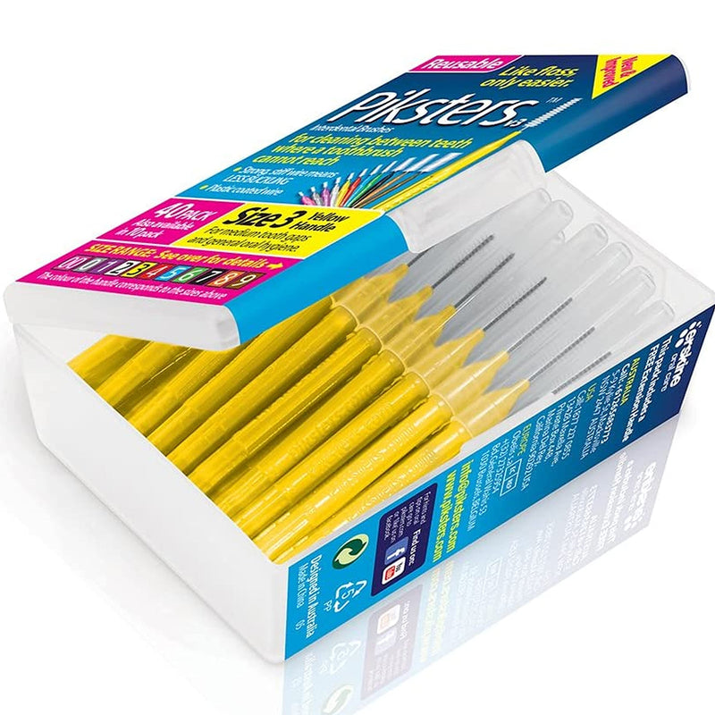 Piksters Interdental Brush Size 3 (40 Pack) by Piksters