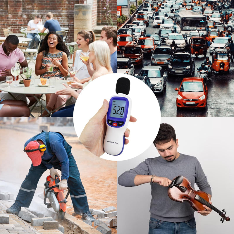 [Australia - AusPower] - Professional Sound Level Meter with Bluetooth & 20,000 Data Logging | Max/Min/Hold Alarm | High Accuracy dBA Noise Tester with LCD Backlight for Home, Office & Industrial Use 