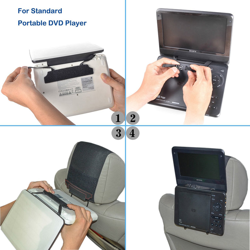 [Australia - AusPower] - TFY Universal Car Headrest Mount Holder for Portable DVD Player 